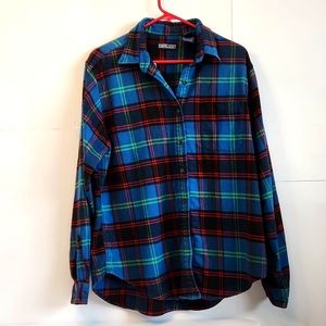 Lands' End Women's Flannel Shirt Size L 14-16